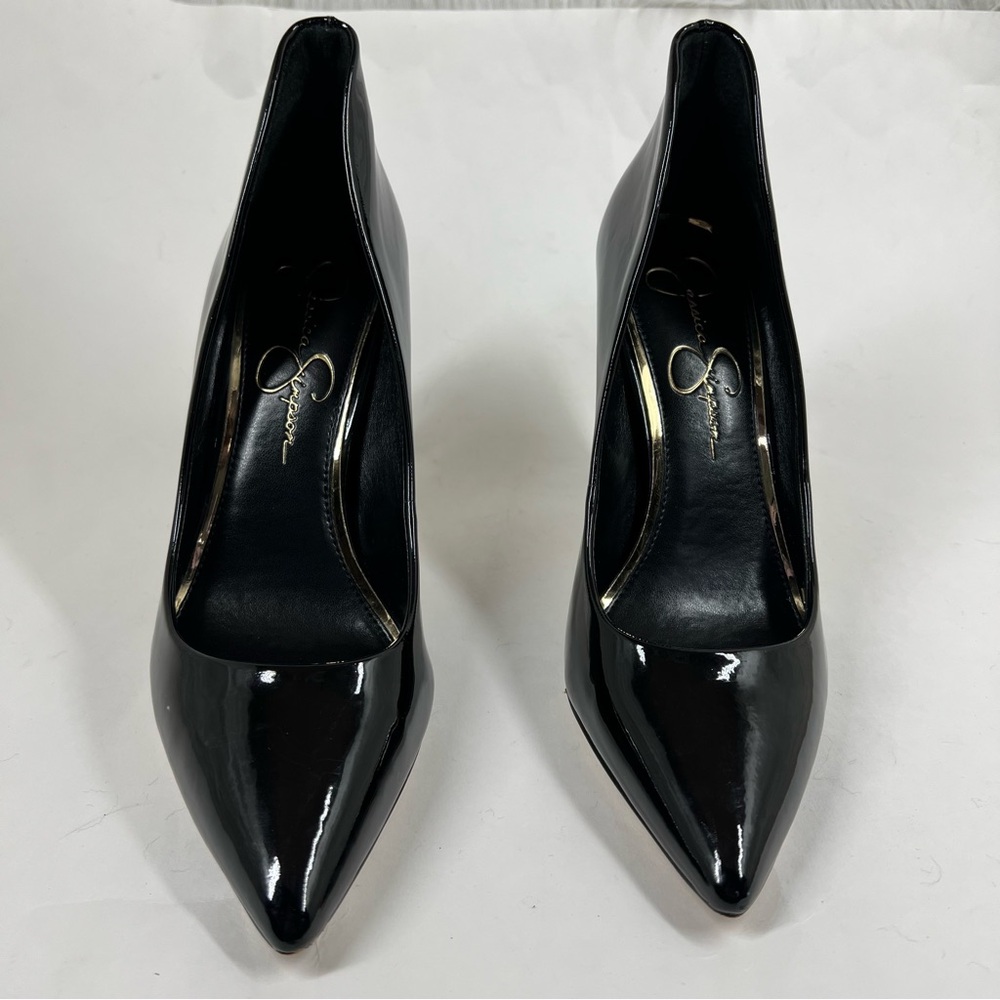 Jessica Simpson Cambredge Pump in Black Patent Size 8M - Picture 3 of 15